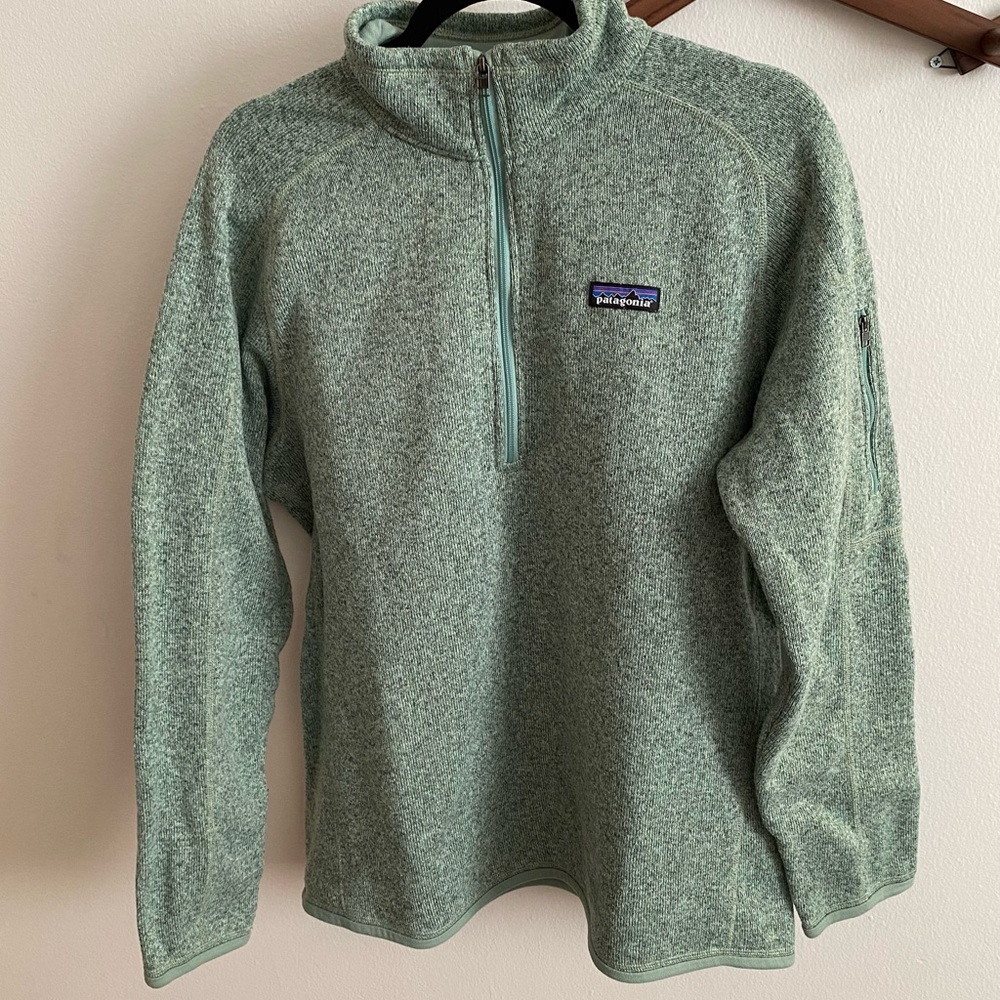 Patagonia Sage Green Zip-Up Fleece Jacket
